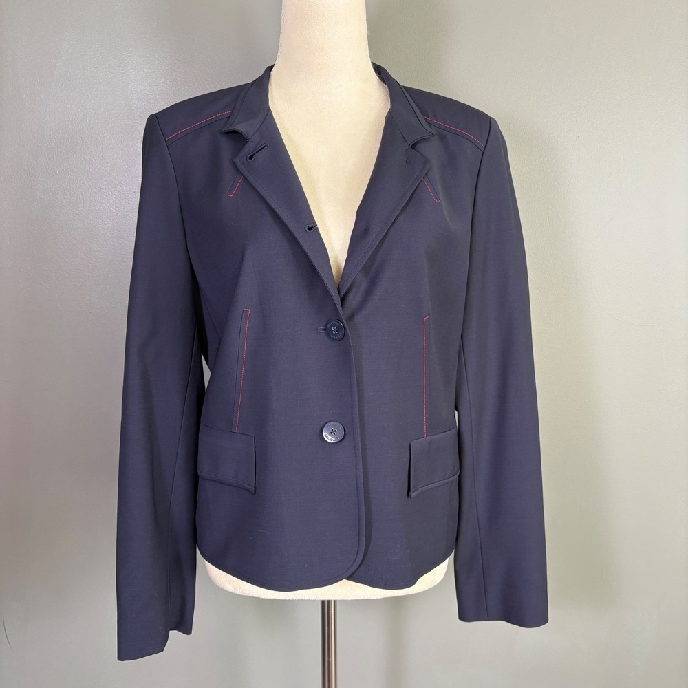 Emanuel Ungaro Wool Blend Blazer Jacket Womens‎ 10 Avant Garde Unique Modern Art